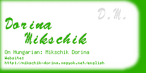 dorina mikschik business card